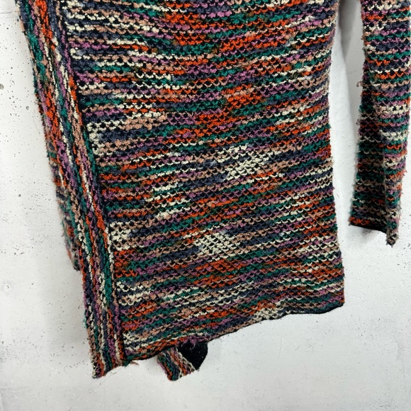 Boston Proper Asymmetrical Multi Color Tweed Cardigan Sweater - Picture 5 of 13